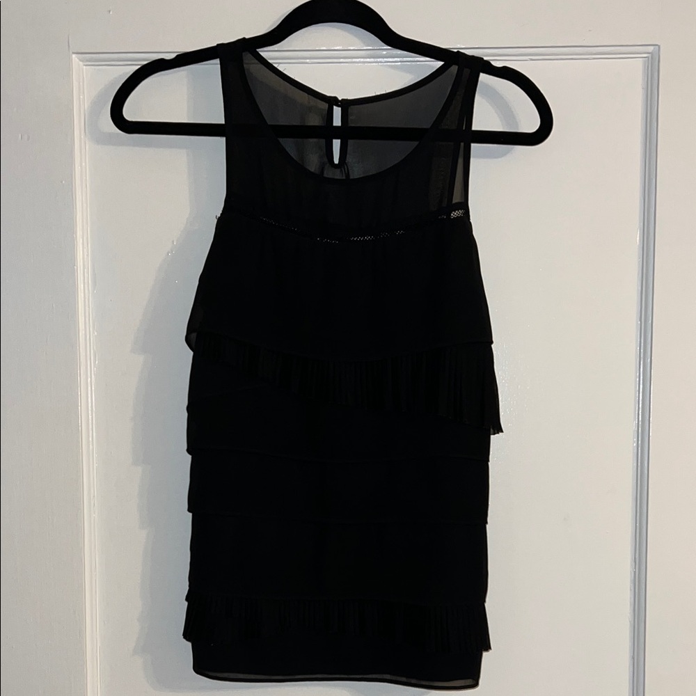 Express Black Layered Sleeveless Blouse